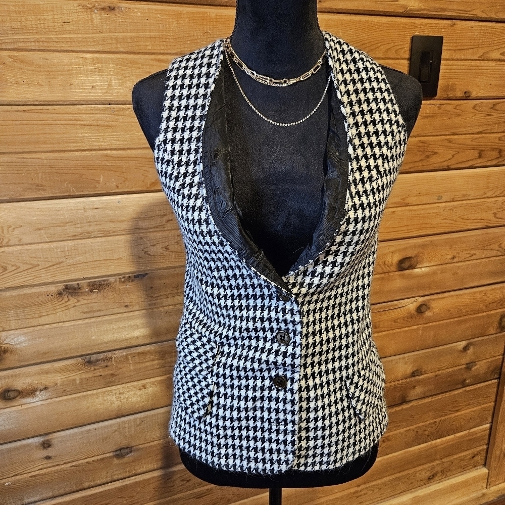 Houndstooth Womens Vest XXS/XS - Picture 1 of 9